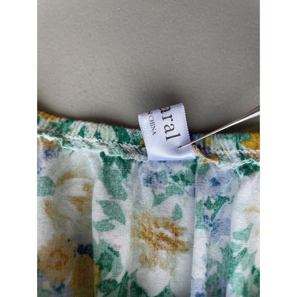 Qearal Sleeveless Floral Printed Sundress Size XL Scoop Neck Beach Boho Cottage - Picture 5 of 9